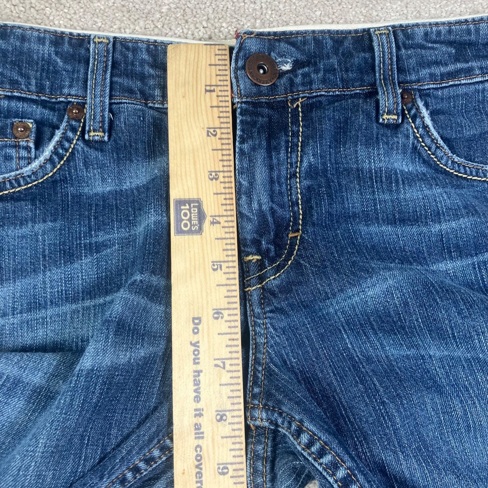 American Eagle Hipster Y2K Bootcut Jeans Women's 10 Reg Blue Denim Stretch - Picture 7 of 10